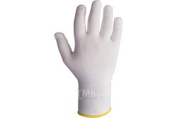Легкие бесшовные перчатки из полиэфирный волокон, цвет белый, размер S (12пар.) JETA PRO JS011p/S