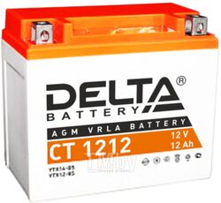 Мотоаккумулятор DELTA AGM СТ 1212.2 / YT14B-BS (14 А/ч)