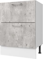 Шкаф-стол кухонный Горизонт Мебель Оптима 60 2 ящика (бетон лайт)