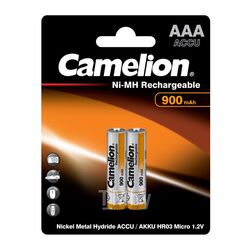Аккумулятор AAA Ni-MH 2шт Camelion HR03 900mAh