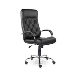 Кресло для руководителя К-10 Верона кож.зам, черный, крестов. хром UTFC Верона СH, Z-11