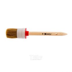 Кисть круглая №12 (45 мм), натуральная щетина, деревянная ручка MTX 82082
