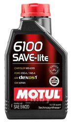 Моторное масло MOTUL 5W20 (1L) 6100 SAVE-LITE API SN CF ILSAC GF-5 CHRYSLER MS 6395 FORD M2C 930 108009