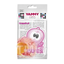 Ароматизатор подвес. YAMMY картон с пропиткой Осьминог аромат "Grapefruit", Корея C012