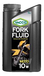 Масло для амортизаторов синтетическое 1 л - 10W вилочное YACCO FORK FLUID 10W/1
