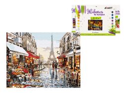 Живопись по номерам на картоне 30 х 40 см "Париж", Azart