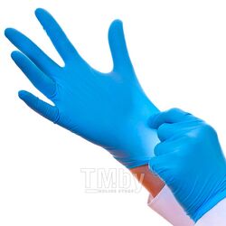 Перчатки нитриловые, р-р M, синие, уп.100 шт. (мин. риски)