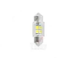 Лампа светодиодная LED C10W T11X31mm 12V SV8,5 6800K LYNXauto LD13110