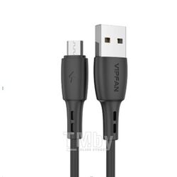Кабель для зарядки мобильных телефонов VIPFAN X05 USB-Micro Cable 3A 1m черный