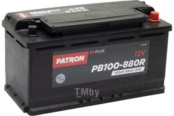 Аккумулятор PATRON PLUS 12V 100AH 880A ETN 0(R+) B13 353x175x190mm 21,6kg PATRON PB100-880R