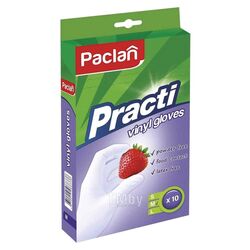 Перчатки одноразовые Paclan Practi виниловые (M, 10шт)