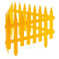 Забор декоративный "Рейка", 28 х 300 см, желтый PALISAD 65000