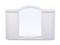 Шкафчик зеркальный Argo (Арго), белый мрамор, BEROSSI (Изделие из пластмассы. Размер 596 х 410 х 108 мм)