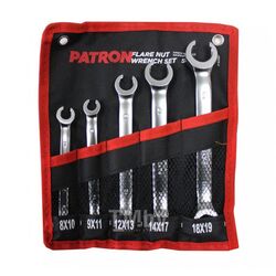 Набор ключей разрезных на полотне PATRON 5 пр. (8x10,9x11,12x13,14x17,18x19мм) P-5058P