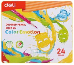 Набор цветных карандашей Deli Color Emotion / 00225 (24цв)