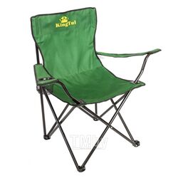 Кресло складное для кемпинга (подлокотники, подстаканник, сиденье 40х40см, каркас-стальная труба, сумка для хранения, макс.нагрузка 120кг.) KINGTUL KT-CH55