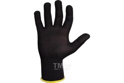 Легкие бесшовные перчатки из полиэфирный волокон, цвет черный, размер L (12пар.) JETA PRO JS011pb/L