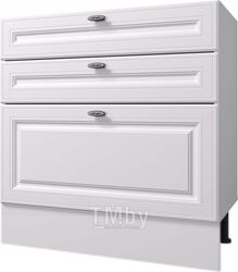 Шкаф-стол кухонный Горизонт Мебель Ева 80 3 ящика (белый софт)