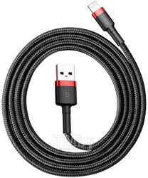 Кабель Baseus Cafule Cable USB For iP 1.5A 2m Red+Black (CALKLF-C19)