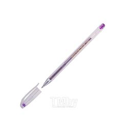 Ручка гелевая "Hi-Jell Color", 0,7 мм., прозр., стерж. фиолетовый CROWN HJR-500HB/HJR-500H