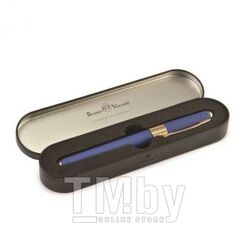 Ручка "MONACO" шариковая в футляре, 0.5мм, синяя, темно-синий корпус, черный футляр Bruno Visconti 20-0125/607