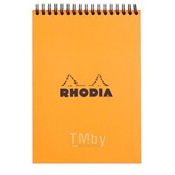 Блокнот A5 80л лин на гребне Rhodia Orange микроперфорация Clairefontaine 16501C