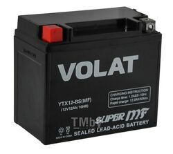 Аккумуляторная батарея AKБ 12Ah Volat YTX12-BS(MF) L+, 150 A, 150x87x130 VOLAT YTX12-BS(MF)