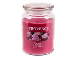 Свеча в стеклянном подсвечнике в виде банки "кекс" 9x14 см/510 г Provence 565097