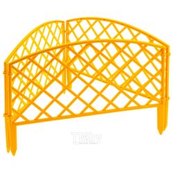 Забор декоративный "Сетка", 24 х 320 см, желтый PALISAD 65001