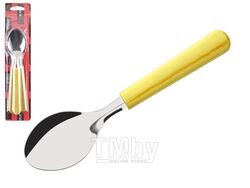 Набор ложек столовых, 3шт., серия PARATY, желтые, DI SOLLE (Длина: 185 мм, толщина: 0,8 мм. Прочная пластиковая ручка.)