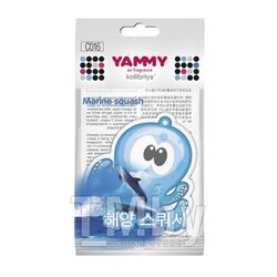 Ароматизатор подвес. YAMMY картон с пропиткой Осьминог аромат "Marine Squash", Корея C016