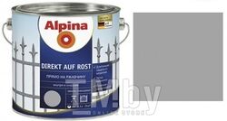 Эмаль по металлу Alpina Direkt auf Rost RAL9006 Серебряный (2,34 кг) 2,5 л