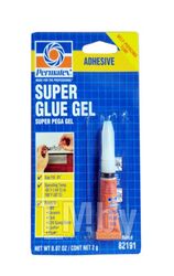 Клей суперклей Super Glue для металла, пластика, резины, винила, бумаги, картона, 2 гр PERMATEX 82190