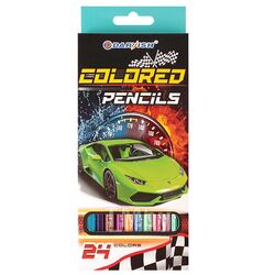 Набор цветных карандашей Darvish Машинка / DV-1073-24 (24шт)