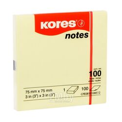 Блок для записей Kores 46075.04 (желтый)
