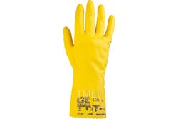 Латексные перчатки с хлопковым напылением, желтые (12пар), размер XXL JETA PRO JL711/XXL