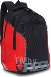 Школьный рюкзак Grizzly RB-259-1 (черный/красный/серый)