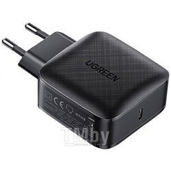 Сетевое зарядное устройство UGREEN USB-C 65W PD GaN Tech Charger With C-C 2M Cable CD217 (Black) 40156
