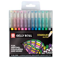 Ручка гелевая "Gelly Roll Stardust" набор 12 шт. Sakura POXPGBSTA12