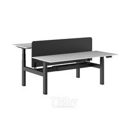 Каркас стола с эл. приводом на два рабочих места AOKE (AK2YJRT-ZB3)*2 BL (1075-1800)*600мм, цвет черный,состоит из трех коробок (Well Desk Team)