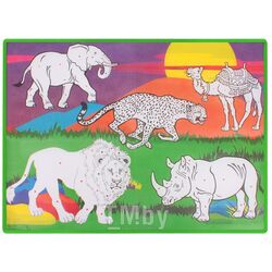 Раскраска-коврик "Животные Африки" Darvish SR-14215