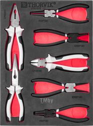 Набор шарнирно-губцевого инструмента в EVA ложементе 280х375 мм, 7 предметов Thorvik UTS7STE