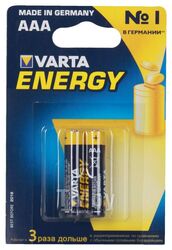 Набор батареек алкалиновых VARTA LONGLIFE тип AAA 1.5V, упаковка 2 шт 4103113412