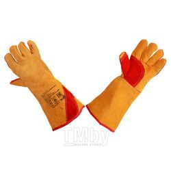 Перчатки спилковые Сиберия, спилок говяжий, флисовая подкладка, усиленная ладонь и пальцы, кевларовые нити ELITPROFI A0210