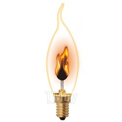Декоративная лампа UNIEL с имитацией эффекта пламени свечи IL-N-CW35-3/RED-FLAME/E14/CL свеча на ветру