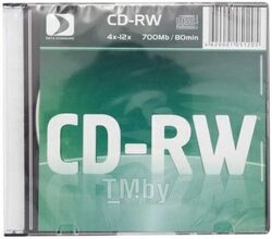 Оптический диск CD-RW 700Mb 12x Data Standard slim