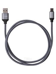 Дата-кабель, ДК 11, USB - USB Type-C, 1 м, тканевая оплетка, серый, TDM SQ1810-0311