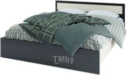 Двуспальная кровать Стендмебель Гармония КР-601 160 (дуб белфорт/венге)