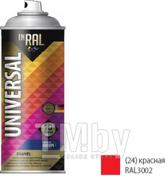 Эмаль аэроз. универсальная INRAL UNIVERSAL ENAMEL 24 красный 400мл (3002) (26-7-6-024)