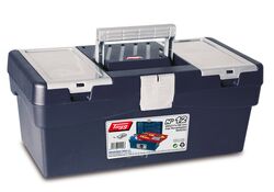 Ящик для инструмента пластмассовый с лотком 12 (400x217x166 мм) (112003) (TAYG)